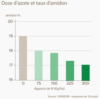 dose d'azote et taux d'amidon