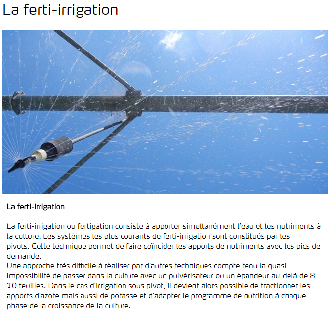 La ferti-irrigation