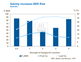 graphique salinity névrose apicale tomates